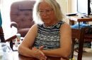 Marion County Record reporter Phyllis Zorn answers questions during a July 2024 interview in her home in Marion. Zorn says police, who accused her of committing identity theft by looking up a public record, used her as a pawn to target the newspaper.
