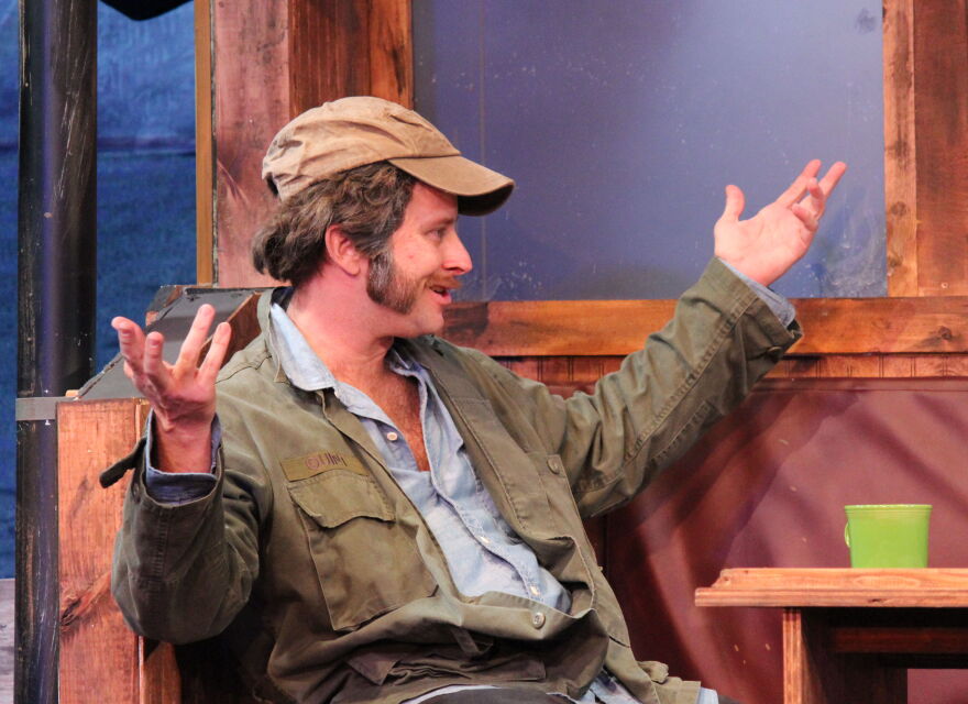 Alex Dagg as Robert Shaw in 'The Shark Is Broken.'