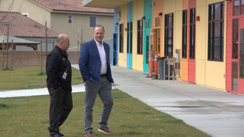 U.S. Sen. Adam Schiff touring the Guadalupe School District’s Early Learning Center
