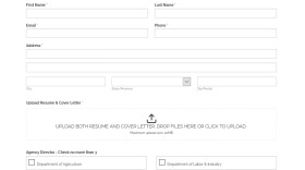 Screen capture of an application form on servemontana.com, where governor-elect Greg Gianforte is seeking applicants for state jobs. 