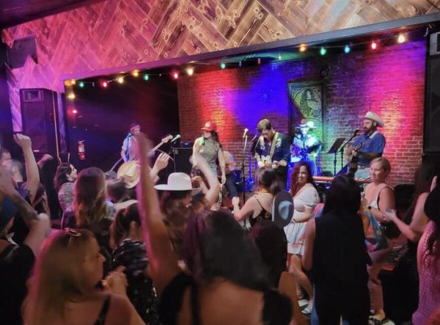 A large crowd at The Winchester Goose in Chico, Calif. on Saturday, July 13, 2024.