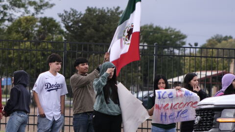 Students protest immigration enforcement presence in Liberal. Protests occurred across several towns in the region.