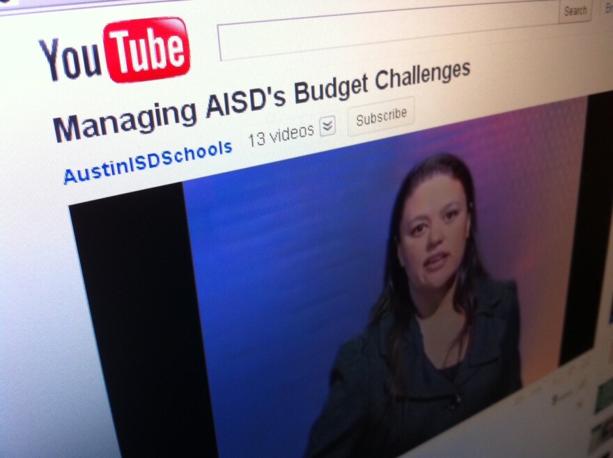 AISD Superintendent Meria Carstarphen appears in a YouTube video posted by the district this week explaining the dire budget situation.