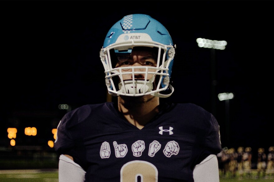A deaf football team will debut a 5G-connected augmented reality helmet to call plays | KOSU A deaf football team will debut a 5G-connected augmented reality helmet to call plays | KOSU