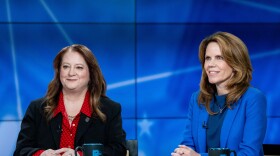 FILE- Wisconsin Supreme Court candidates, Court of Appeals Judges Maria Lazar, left, and Chris Taylor participate in the Wisconsin Supreme Court debate hosted by WISN 12 News on Thursday April 2, 2026, at WISN-TV in Milwaukee, Wis. (Jovanny Hernandez/Milwaukee Journal-Sentinel via AP, Pool)