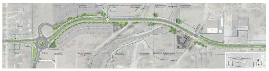 Grant Avenue Parkway changes to the Fassnight Park area would include a roundabout.