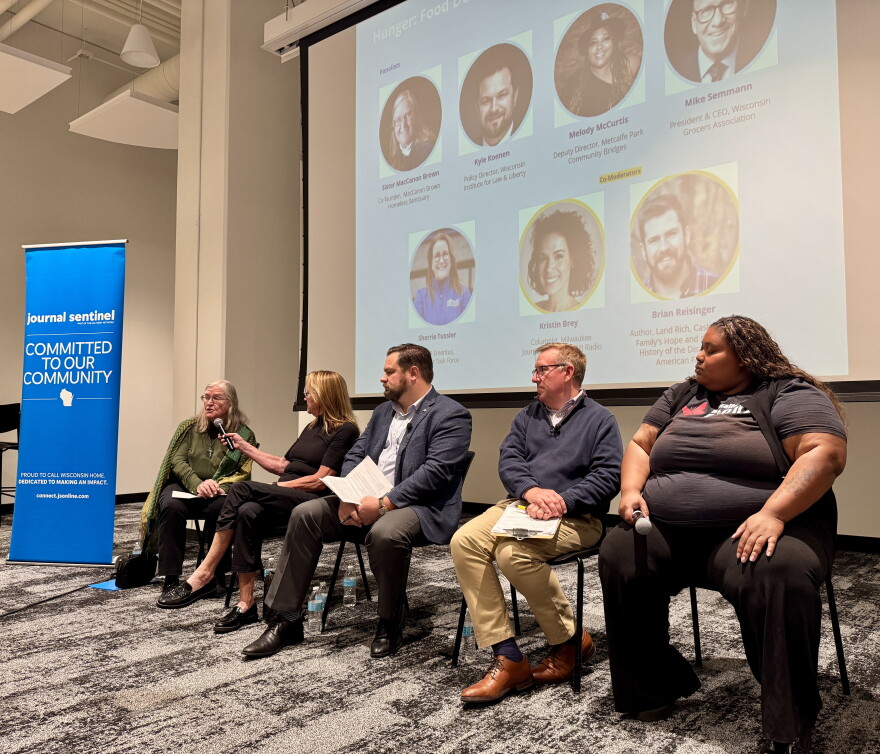 Panelists at Milwaukee Journal Sentinel's food access community conversation on Tuesday, September 29, 2026 at ThriveOn King.