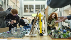 Students show their skills at the Future city competition.  