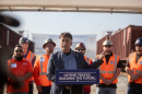 Ian Choudri, CEO of California High Speed Rail, speaks during a press conference on the high-speed rail project at the Wasco Rail Yard facility in Wasco on Feb. 3, 2026.