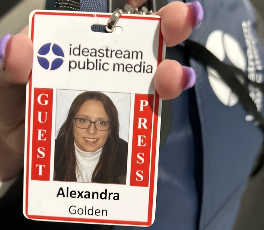 The picture of my Ideastream Public Media press pass that I sent my mom the second I got it.