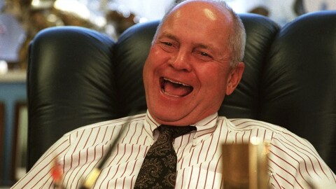a man laughing