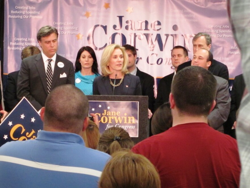Jane Corwin appears before supporter in defeat