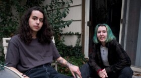 Eli Fox and Jamie Marquis at their home in Sacramento on Dec. 4, 2021.