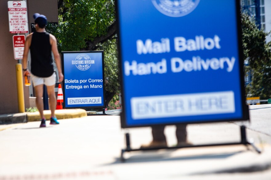 Travis County set up four drop-off sites for mail-in ballots across the county.