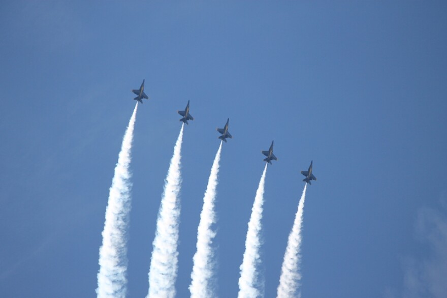 Blue Angels perform above Pensacola, Florida