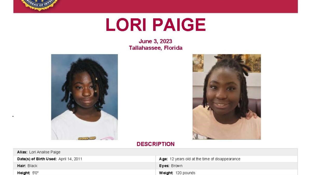 The FBI is offering a reward for a missing Tallahassee middle schooler - Vimarsana News