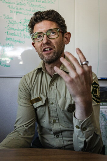 Chris Bentley, ranger on the Boise National Forest's Cascade District, explains how TNC crews fit into his agency's goals for prescribed fire. "It's just absolutely vital that we bring in these types of agreements and these types of partnerships. We can't do it on our own. We wouldn't want to even if we could."