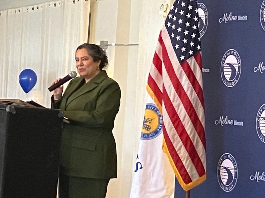 Moline Mayor Sangeetha Rayapati gave her "State of the City" address at The Moline Club, Feb. 2, 2026.