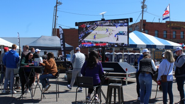 Commerce Street during the 2025 NCAA Tournament.