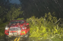 Hurricane Isaias damage in Okaloosa County, Florida.