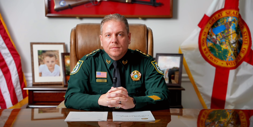 Sheriff Eric Flowers in a video posted to the sheriff office's Facebook page