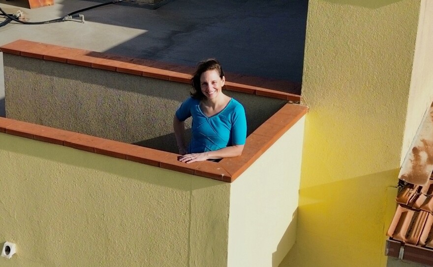 Jen DeJong at her home in Sicily