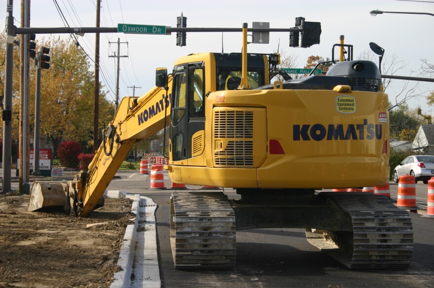Roadwork being done in Beavercreek on Grange Hall Road