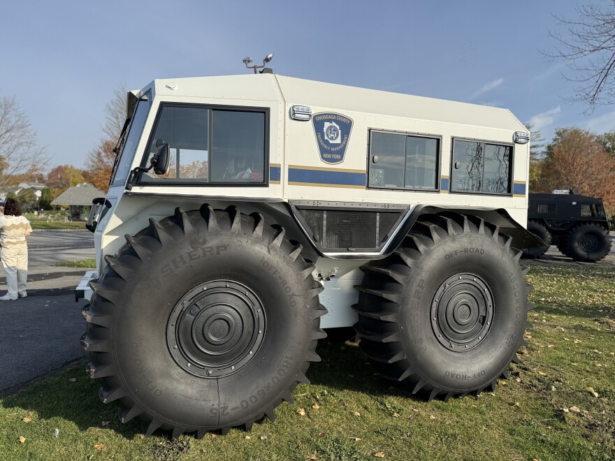The "Sherp," Onondaga County's new all-terrain emergency vehicle.