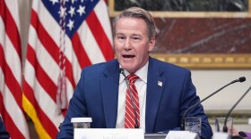 Sen. Jon Husted, R-Ohio, speaks during an event.