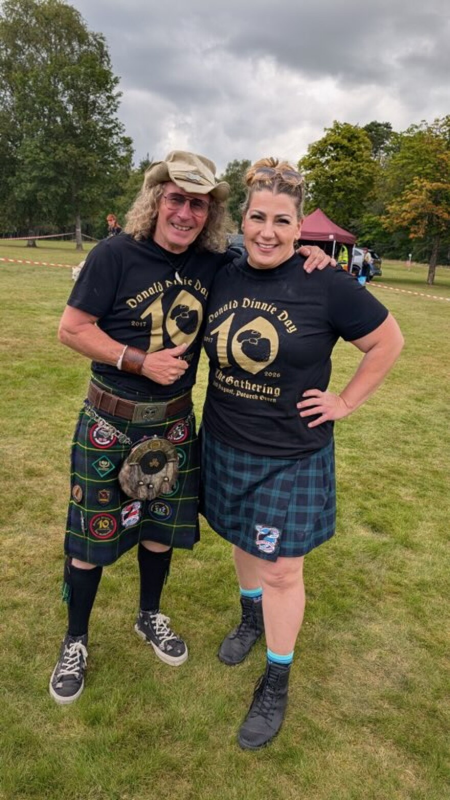 Stevie Shanks and Teresa Troiani at the Donald Dinnie Day Gathering in August.