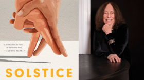 The cover of "Solstice" beside author Carol Gilligan. (Courtesy of Jenna Montgomery)