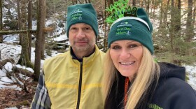 Elizabeth Masa and Russ Lapierre of the Western Mass Hilltown Hikers, which led a First Day Hike on January 1, 2023.