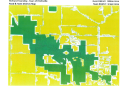 A map of the rural and urban districts of reorganized Ellettsville.