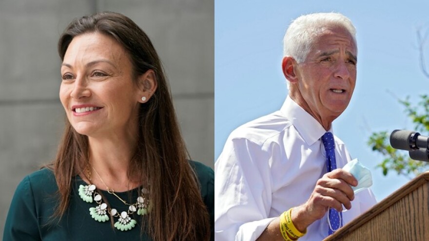  Agriculture Commissioner Nikki Fried (left) and U.S. Congressman Charlie Crist (right) recently held their first debate in the Florida Gubernatorial Primary