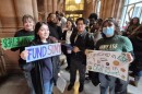SUNY students at a rally at the state Capitol calling for more investment in higher education.