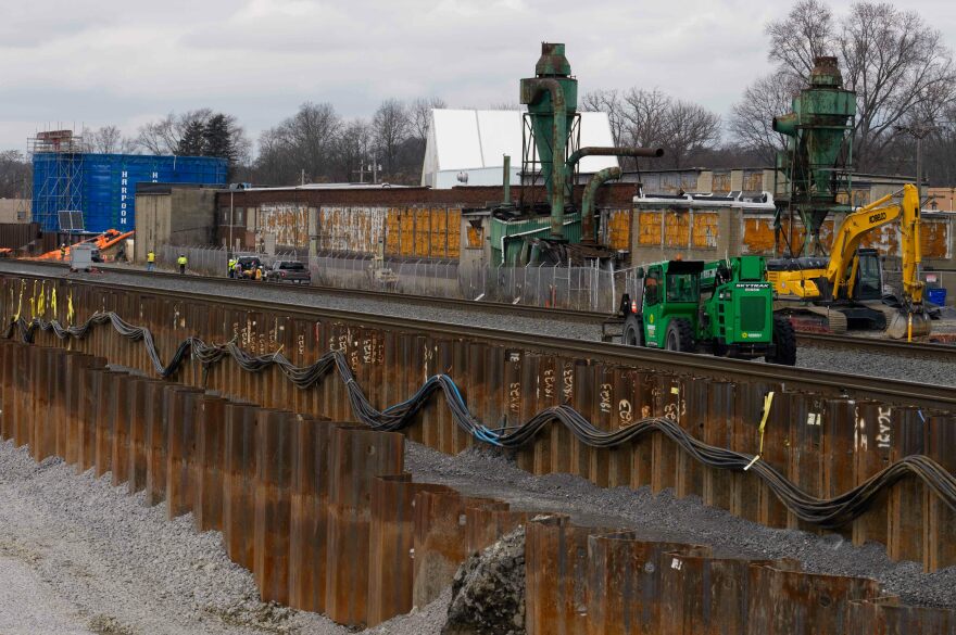 Construction is still happening at the site of the crash one year later.