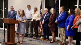 Mary Kathryn DeLodder, the director of the Kentucky Birth Coalition, who has long advocated for more birthing options in the state, speaks about freestanding birth centers Thursday, Aug. 27, 2026.