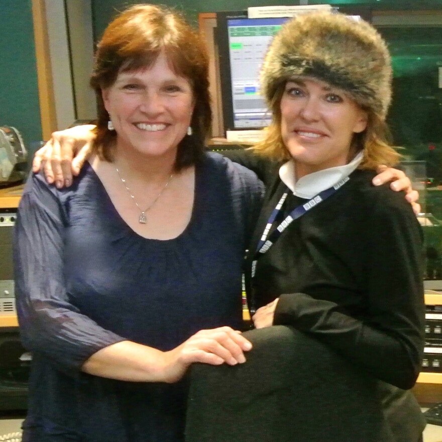 Fiona Ritchie and Cerys Matthews at the BBC Music studios.