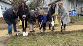 Groundbreaking for one of the new houses. (DMD photo credit)