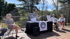 Todd Burns, Secretary of the Broadhead Chapter of Trout Unlimited, discusses the value of streams in the Poconos during Our Pocono Waters press conference in East Stroudsburg on Aug. 16, 2022.