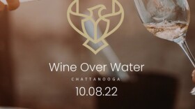 “Wine Over Water 2022” banner.