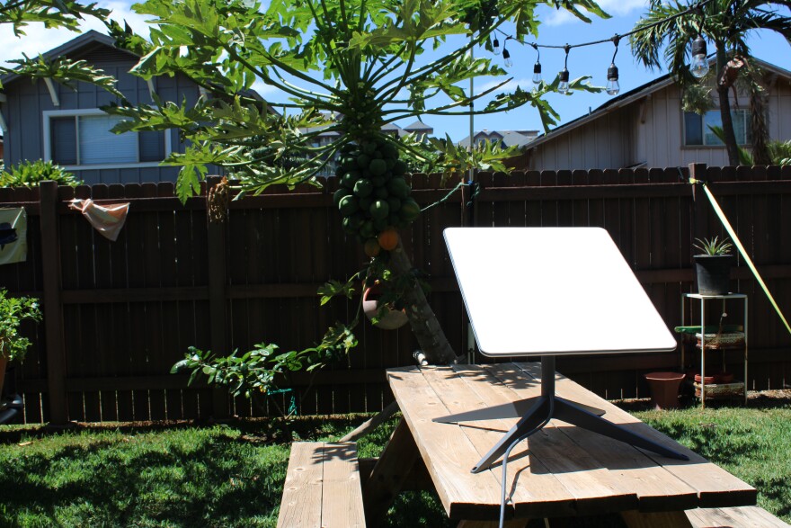 Red Lightning installs a Starlink dish and router in Kaʻanapali.