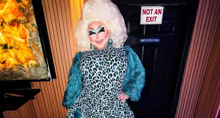 Zach Mitchell performs as 'Annie Daynow' at the drag shows at Hamburger Mary's in Kissimmee. The restaurant is challenging the Florida's 2023