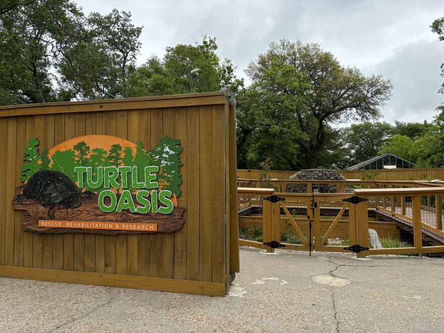 The entrance to the new turtle oasis.