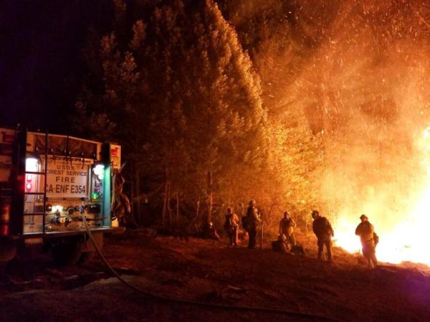 The Camp Fire in 2018 in California.
