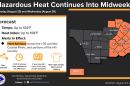 A heat advisory is in effect for much of the region, meaning residents should try to stay cool to prevent heat-related illnesses