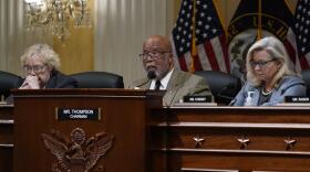 Chairman Bennie Thompson, D-Miss., center, flanked by Rep. Zoe Lofgren, D-Calif., left, and Vice Chair Liz Cheney, R-Wyo., makes a statement as the House committee investigating the Jan. 6 attack on the U.S. Capitol convenes in Washington, March 28, 2022. The House committee investigating the Jan. 6 insurrection at the Capitol will go public with its findings in a hearing next week, launching into what lawmakers hope will be one the most consequential oversight efforts in American history.