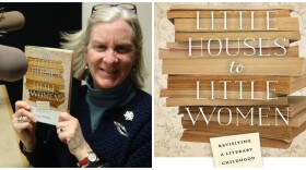 Reviewer Sarah May Clarkson and the cover of "Little Houses to Little Women" by Nancy McCabe.