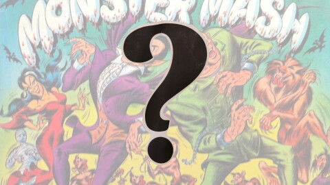Album cover for "Monster Mash"; a question mark in the foreground