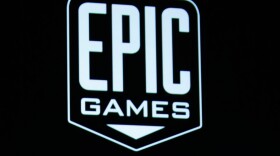 FILE - The Epic Games logo is seen in San Francisco on Sept. 1, 2010. (AP Photo/Paul Sakuma, File)